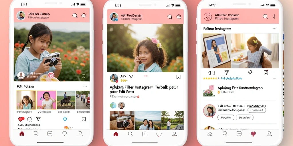 Tampilan sederhana dan fungsional dari API77 untuk editing foto Instagram.