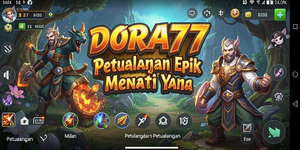 Antarmuka DORA77 yang memukau saat menjelajahi dunia Petualangan.