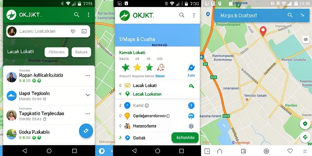Antarmuka intuitif aplikasi Lacak Lokasi OKJKT.